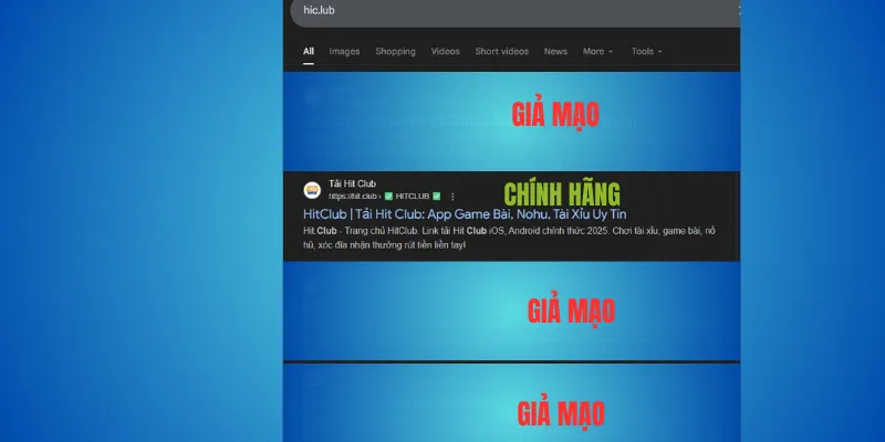 Hitclub thật – gõ hit.club để tránh lừa đảo 3 Hitclub giả – hình thức mạo danh